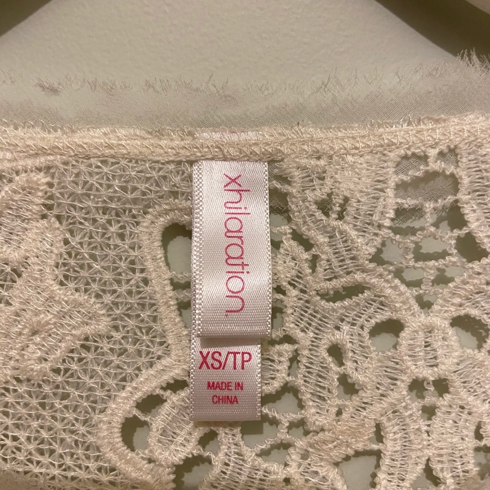 FREE WITH PURCHASE xhilaration Lace Tee - Picture 2 of 4